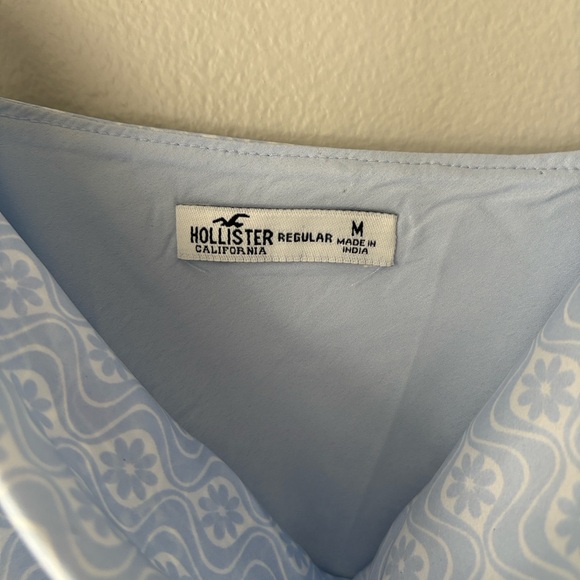 Hollister Pastel Blue Satin Cowl Neck Slip Dress - Picture 2 of 7